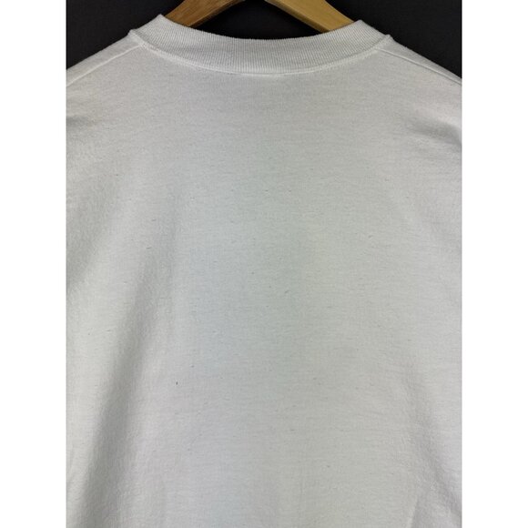 Vintage 90s Jack Russell Dog Animal Pet Art White Crewneck Large - Picture 12 of 16